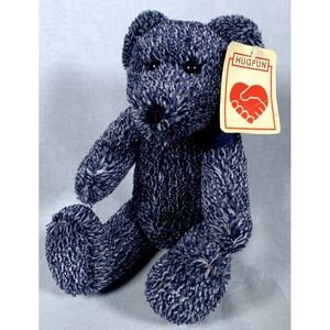 Hugfun International 12" Blue Plush Teddy Bear Jointed Poseable